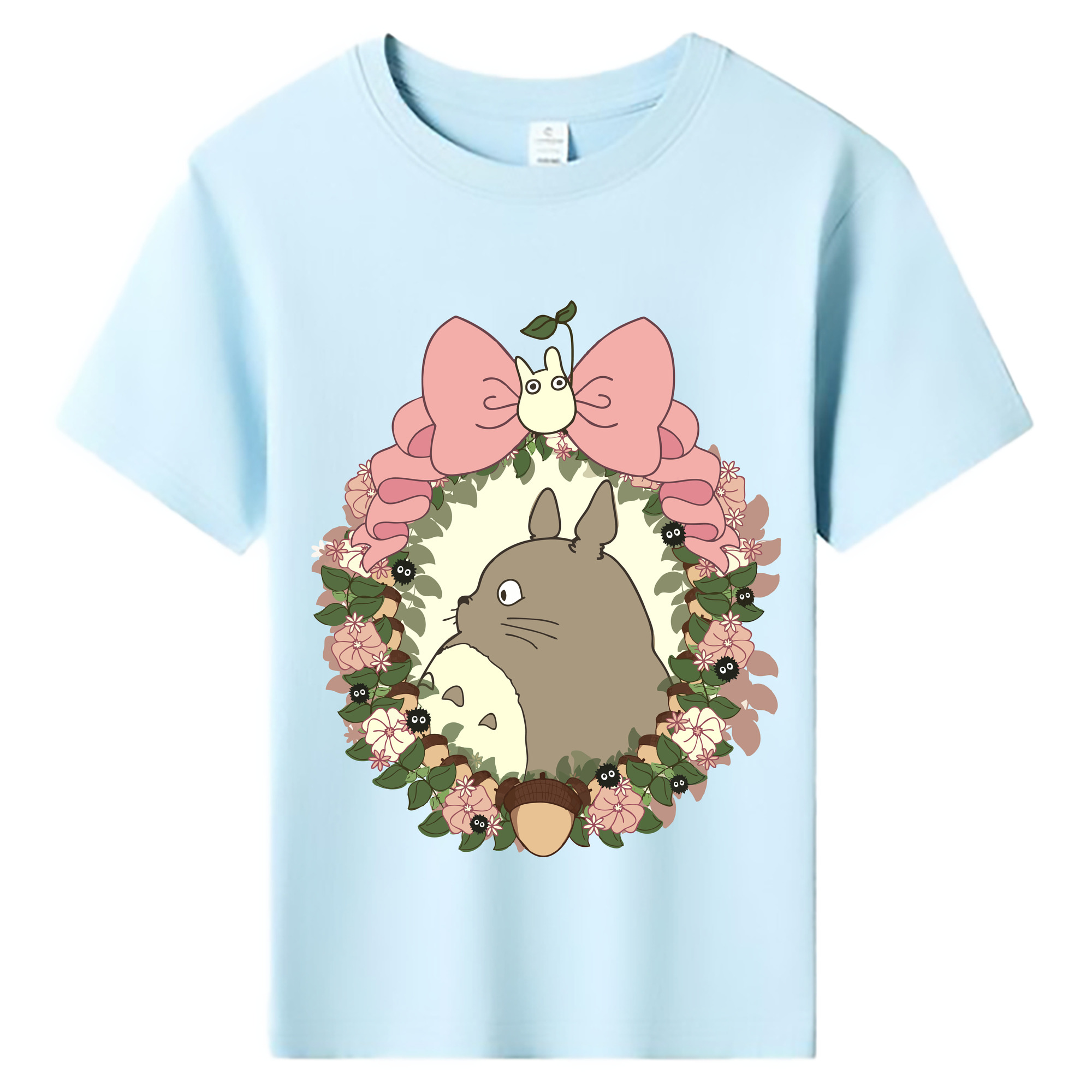 （画像用） となりのトトロ 草壁メイ 草壁サツキ My Neighbor Totoro Satsuki Kusakabe Mei Kusakabe 綿100％キッズTシャツ（フロントプリント）